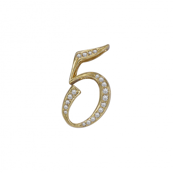 yukizaki nombre ユキザキ ノンブル ナンバーペンダントトップ【5】Sサイズ【正規品】 y.nombre.12.6.5.s