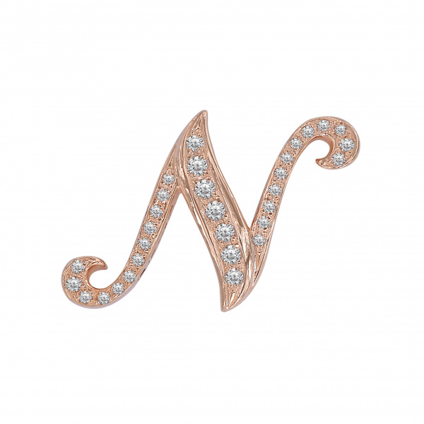 yukizaki alpha ユキザキ アルファ イニシャルペンダントトップ【N】Mサイズ【正規品】 y.alpha.12.22.n.m