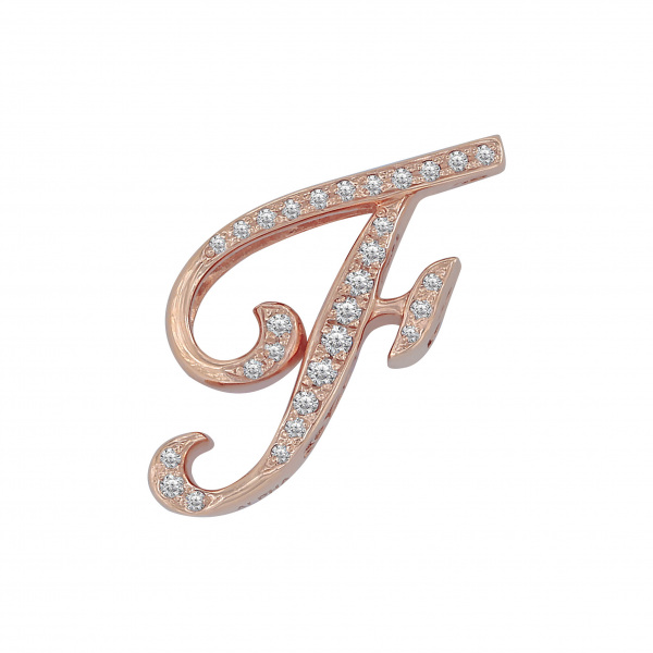 yukizaki alpha ユキザキ アルファ 【受注生産品】 イニシャルペンダントトップ【F】Mサイズ【正規品】 y.alpha.12.22.f.m