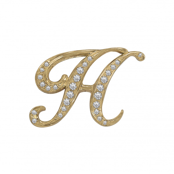 yukizaki alpha ユキザキ アルファ 【受注生産品】 イニシャルペンダントトップ【H】Mサイズ【正規品】 y.alpha.12.6.h.m