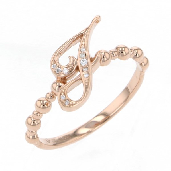 yukizaki alpha-PUTTS Snowy Alpha Petit [Made-to-order products] Initial ring [J] [Genuine] y.alpha.putite.1.22.j