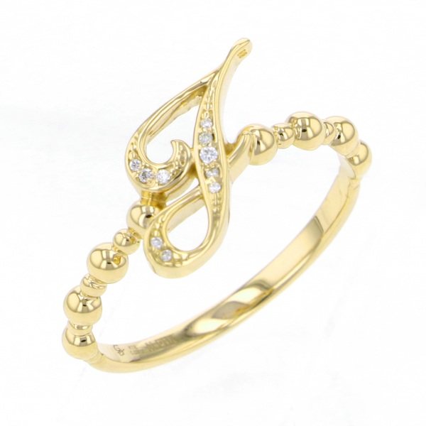 yukizaki alpha-PUTTS Snowy Alpha Petit [Made-to-order products] Initial ring [J] [Genuine] y.alpha.putite.1.6.j