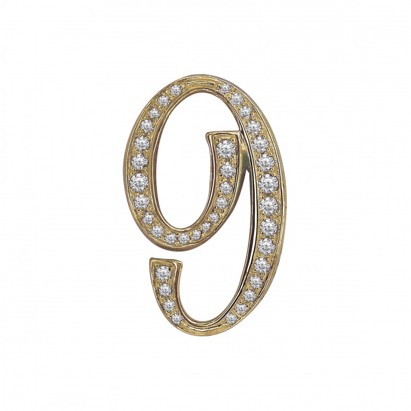 yukizaki nombre ユキザキ ノンブル 【受注生産品】 ナンバーペンダントトップ【9】Mサイズ【正規品】 y.nombre.12.6.9.m