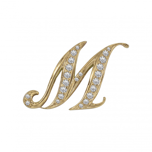 yukizaki alpha ユキザキ アルファ 【受注生産品】 イニシャルペンダントトップ【M】Mサイズ【正規品】 y.alpha.12.6.m.m