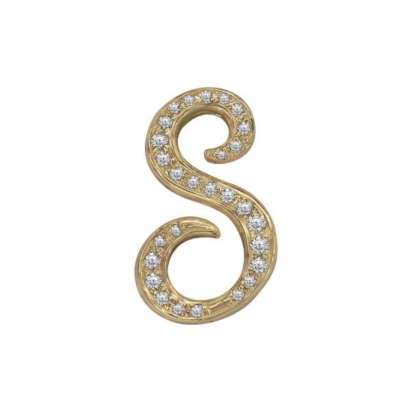 yukizaki alpha ユキザキ アルファ 【受注生産品】 イニシャルペンダントトップ【S】Mサイズ【正規品】 y.alpha.12.6.s.m