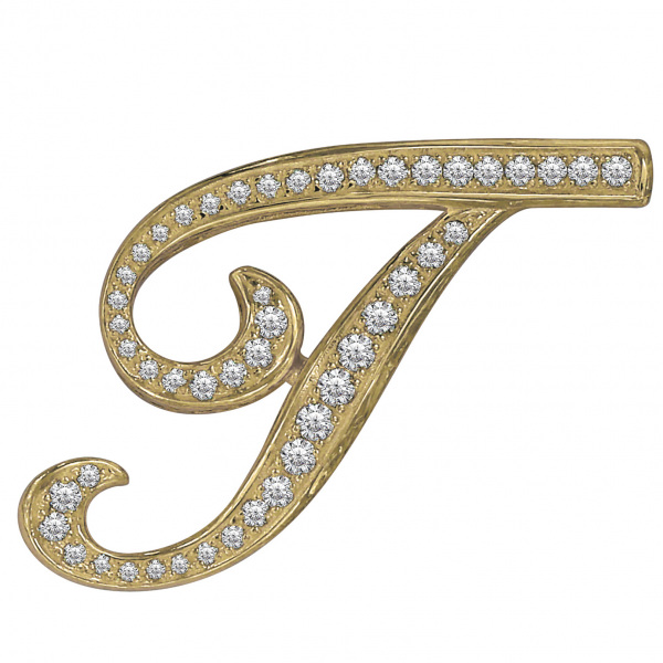 yukizaki alpha ユキザキ アルファ 【受注生産品】 イニシャルペンダントトップ【T】Lサイズ【正規品】 y.alpha.12.6.t.l