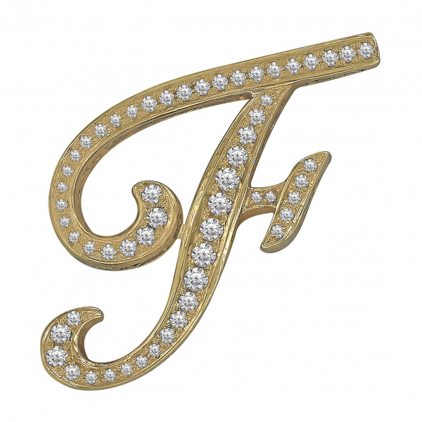 yukizaki alpha ユキザキ アルファ 【受注生産品】 イニシャルペンダントトップ【F】Lサイズ【正規品】 y.alpha.12.6.f.l