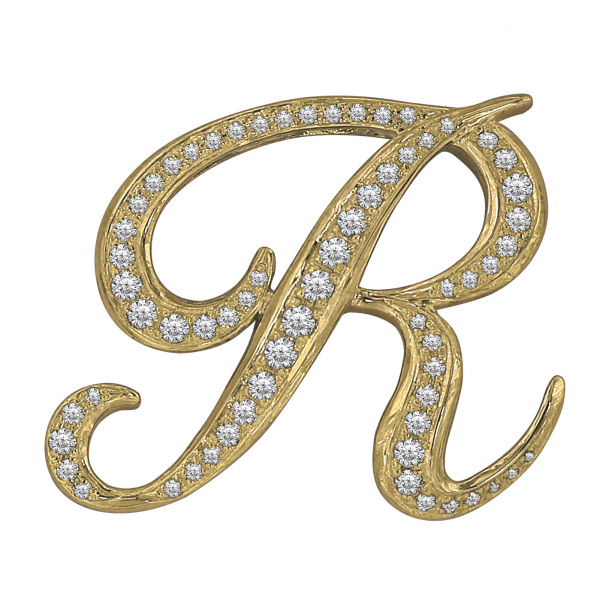 yukizaki alpha ユキザキ アルファ 【受注生産品】 イニシャルペンダントトップ【R】Lサイズ【正規品】 y.alpha.12.6.r.l