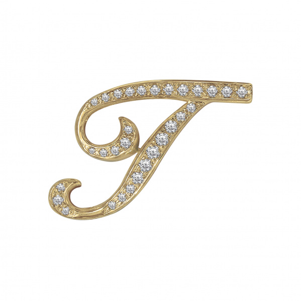 yukizaki alpha ユキザキ アルファ 【受注生産品】 イニシャルペンダントトップ【T】Mサイズ【正規品】 y.alpha.12.6.t.m