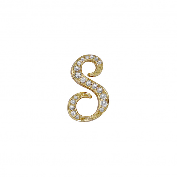 ゆきざき　ノンブルアルファ　イニシャル　S k18 ホワイトゴールド 楽天市場】【ゆきざき公式】ノンブル アルファ イニシャル