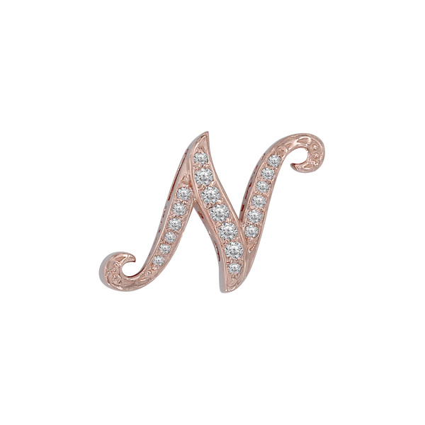 yukizaki alpha ユキザキ アルファ 【受注生産品】 イニシャルペンダントトップ【N】Sサイズ【正規品】 y.alpha.12.22.n.s