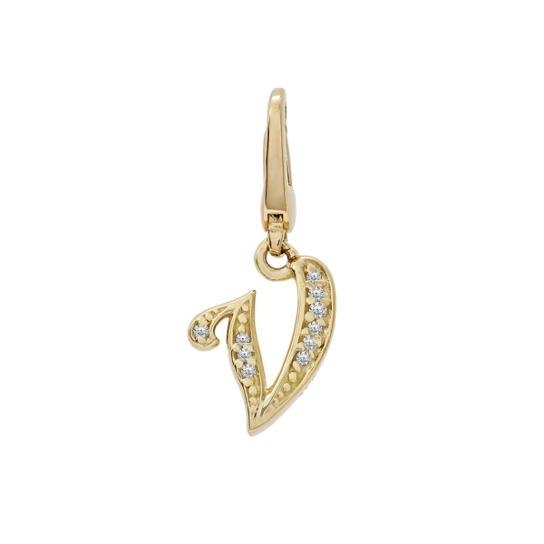 yukizaki alpha-putit ユキザキ アルファプティ 【受注生産品】イニシャルチャーム【V】【正規品】 y.alpha.putite.32.6.v