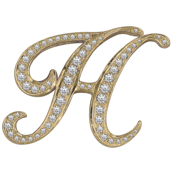 yukizaki alpha ユキザキ アルファ 【受注生産品】 イニシャルペンダントトップ【H】Lサイズ【正規品】 y.alpha.12.6.h.l