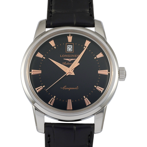 【美品】希少品　高級　LONGINES ロンジン コンクエスト デイデイト 新品] ロンジン コンクエスト L38404966ブルー ステンレス