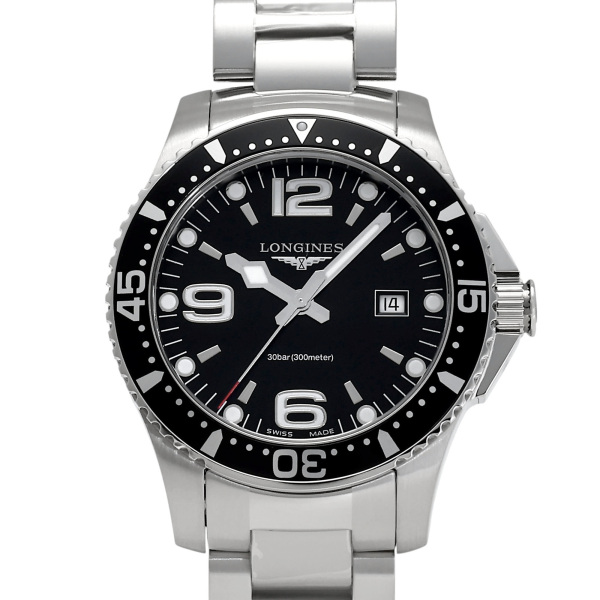 ロンジン LONGINES ハイドロコンクエスト L3.730.4.56.6 ブラック文字盤 新品 腕時計 メンズ