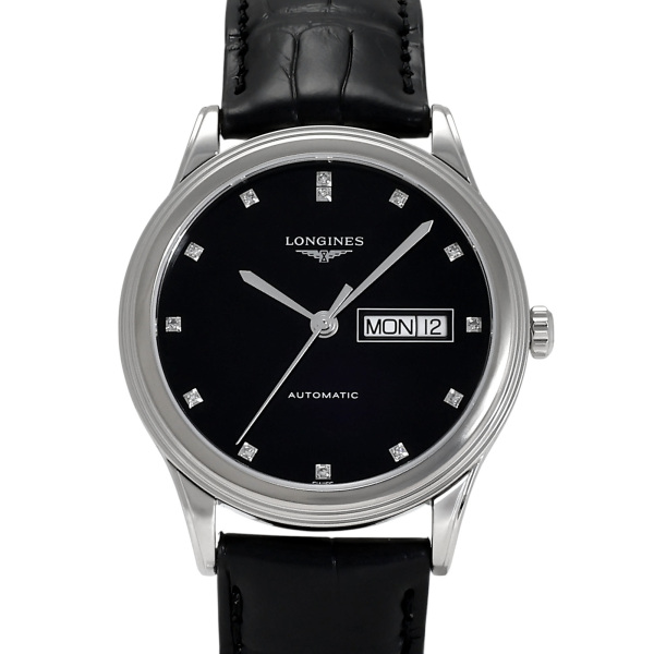 新品] ロンジン フラッグシップ L49844592ブラック ステンレス