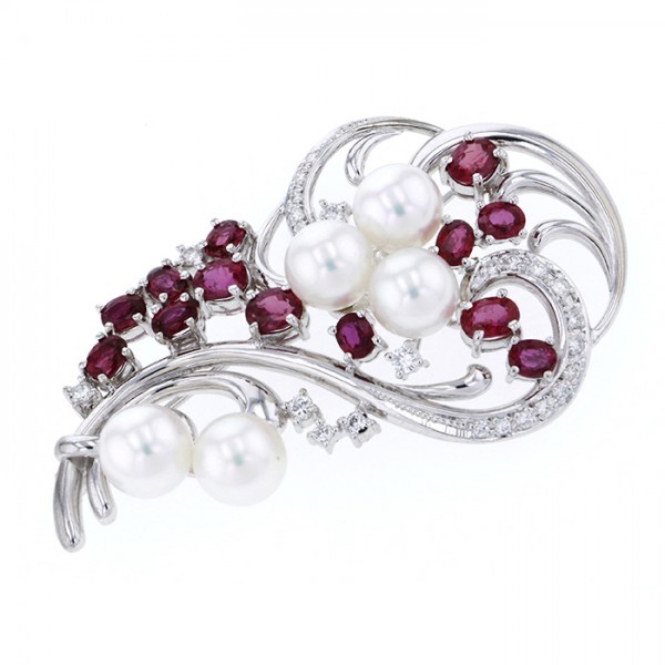 yukizakiselect pearl ユキザキセレクトジュエリー パール プラチナ パール ブローチ 