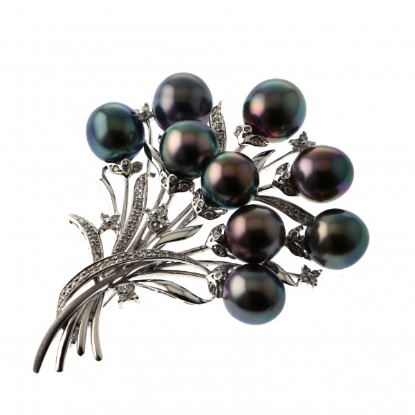 yukizakiselect pearl ユキザキセレクトジュエリー パール ホワイトゴールド ナンヨウパール ブローチ 