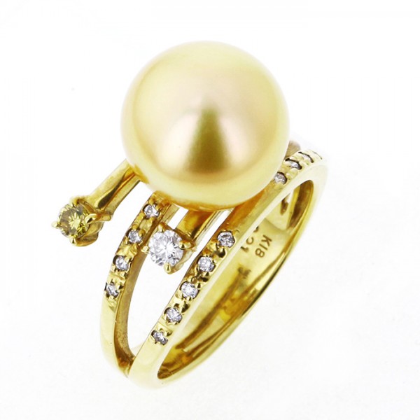 yukizakiselect pearl ユキザキセレクトジュエリー パール イエローゴールド パール リング 