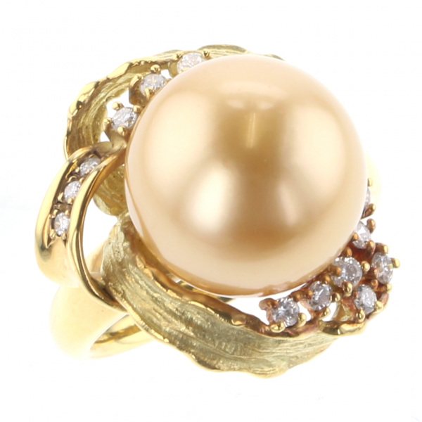 yukizakiselect pearl ユキザキセレクトジュエリー パール イエローゴールド ナンヨウパール リング 