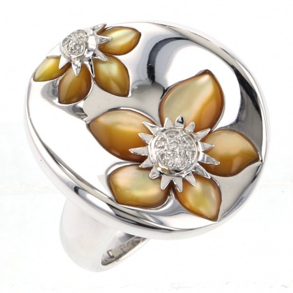 yukizakiselect ProperOther ユキザキセレクトジュエリー OTHER ホワイトゴールド ダイヤモンド シェル リング 