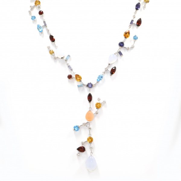 yukizakiselect ProperOther ユキザキセレクトジュエリー OTHER ホワイトゴールド カルセドニー/ハンキ ネックレス 