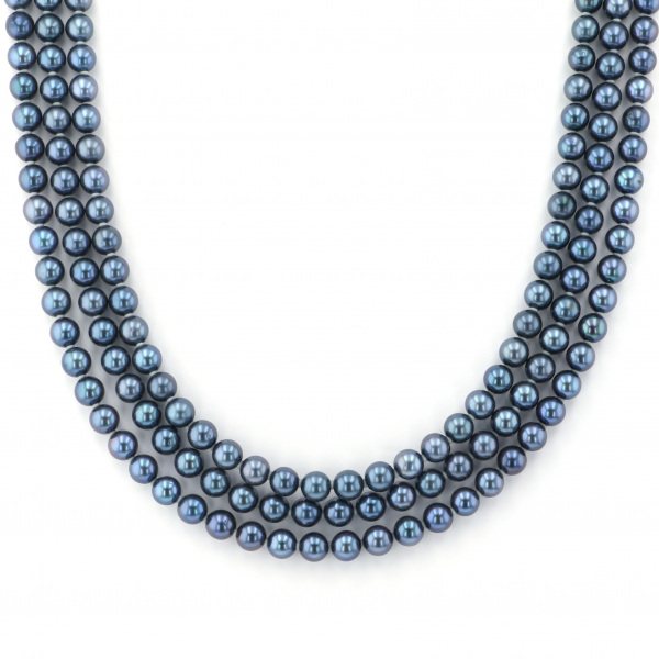 yukizakiselect pearl ユキザキセレクトジュエリー パール シルバー ブラックパール 3連ネックレス 