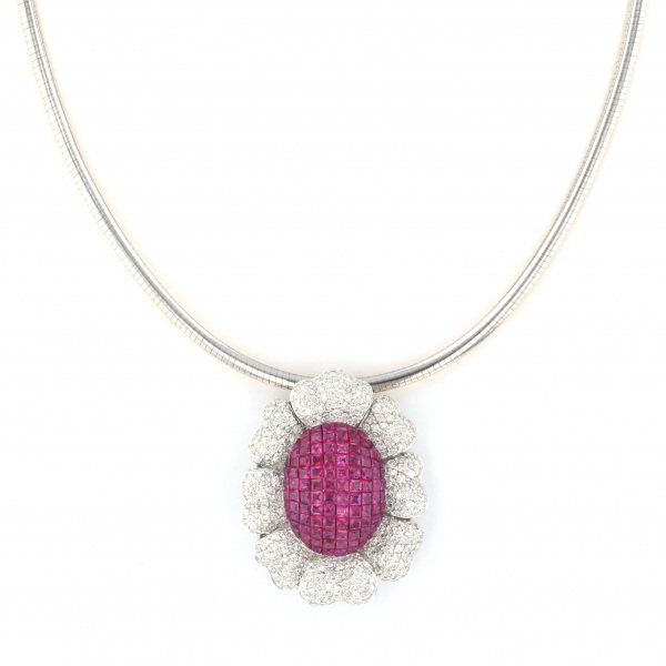 yukizakiselect other ユキザキセレクトジュエリー ホワイトゴールド/イエローゴールド ルビー ネックレス 