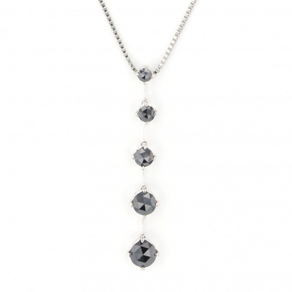 yukizakiselect 适当的其他 柚木﨑精选珠宝 其他 铂金 黑钻石 项链 