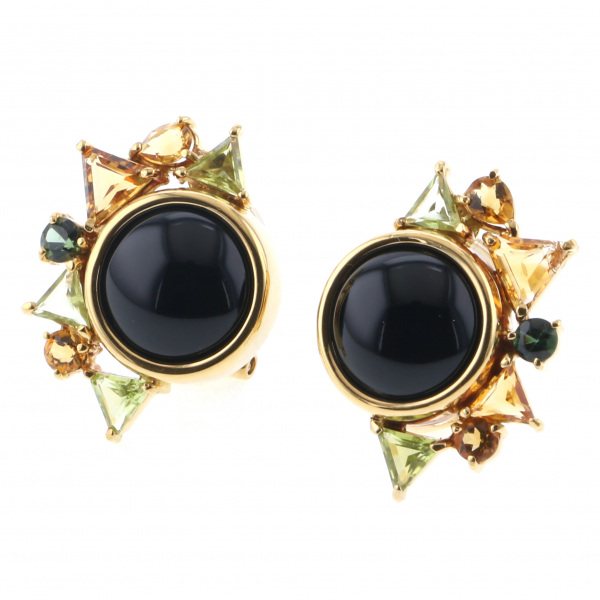 yukizakiselect ProperOther ユキザキセレクトジュエリー OTHER イエローゴールド オニキス イヤリング 