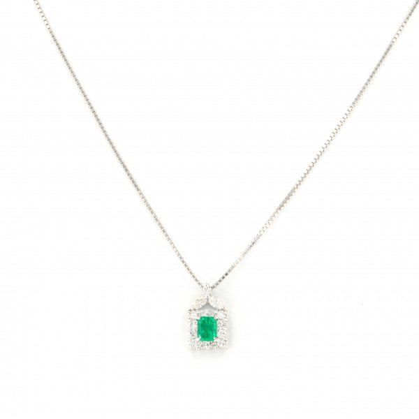 yukizakiselect ProperOther ユキザキセレクトジュエリー OTHER K18ホワイトゴールド エメラルド ネックレス 