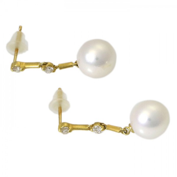 yukizakiselect pearl ユキザキセレクトジュエリー パール イエローゴールド ワダマパール ピアス 