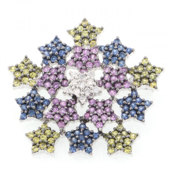 yukizakiselect 適當的其他 柚木﨑精選珠寶 其他 白金 藍寶石 胸針 