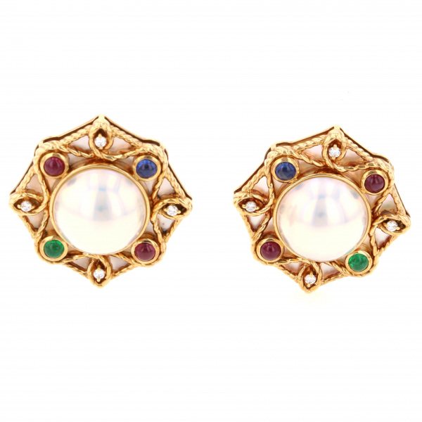 yukizakiselect pearl ユキザキセレクトジュエリー パール イエローゴールド パール イヤリング 