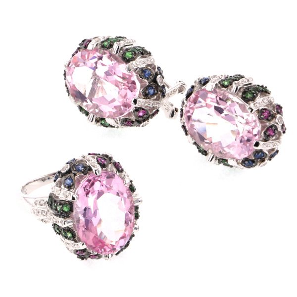 yukizakiselect ProperOther ユキザキセレクトジュエリー OTHER ホワイトゴールド トパーズ リング・ピアス セット 