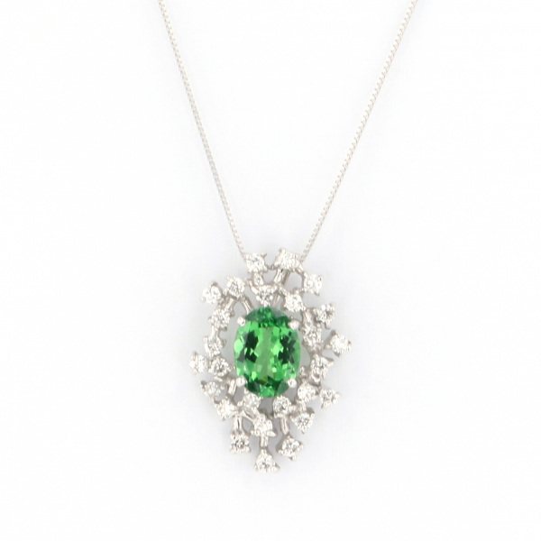 Yukizaki Select ProperOther Yukizaki Select Jewelry OTHER White Gold Green garnet necklace 