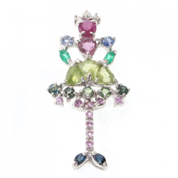 yukizakiselect ProperOther ユキザキセレクトジュエリー OTHER ホワイトゴールド マルチカラー 人形型 ペンダントヘッド 