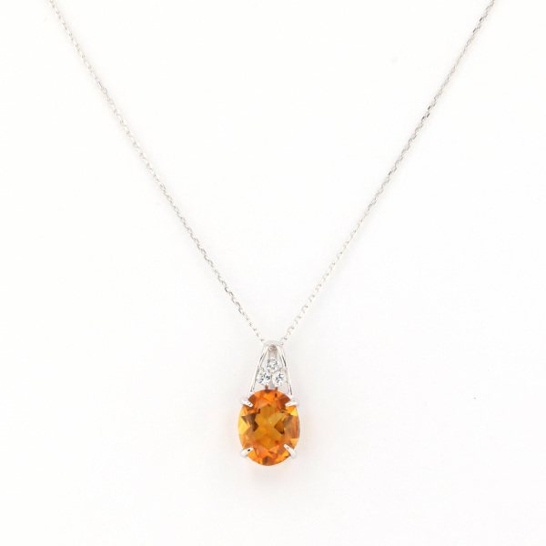 yukizakiselect ProperOther ユキザキセレクトジュエリー OTHER K18ホワイトゴールド シトリン ネックレス 