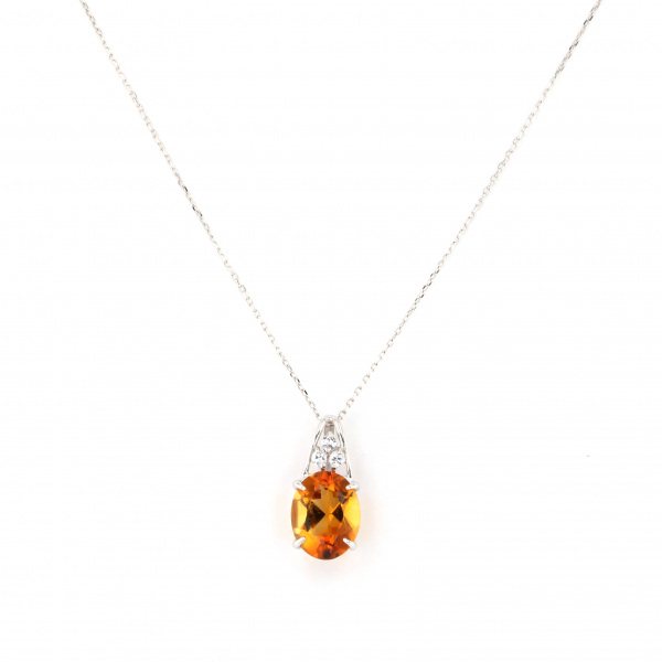 yukizakiselect 适当的其他 柚木﨑精选珠宝 其他 18k白金 黄水晶 项链 