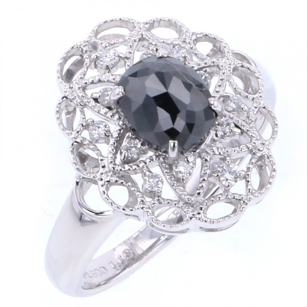 yukizakiselect ProperOther ユキザキセレクトジュエリー OTHER PT900プラチナ ブラックダイヤモンド リング 