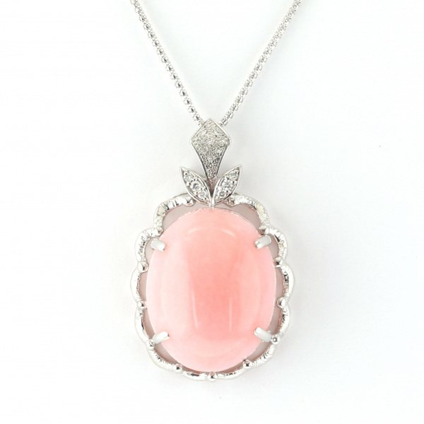 yukizakiselect ProperOther ユキザキセレクトジュエリー OTHER ホワイトゴールド ピンクオパール ネックレス 