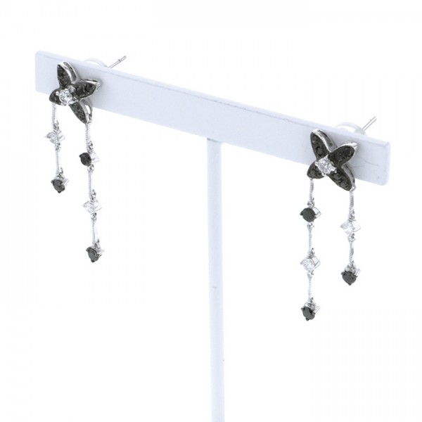 유키자키 ProperOther 유키자키 셀렉트 주얼리 OTHER 화이트 골드 블랙 다이아몬드 귀걸이 