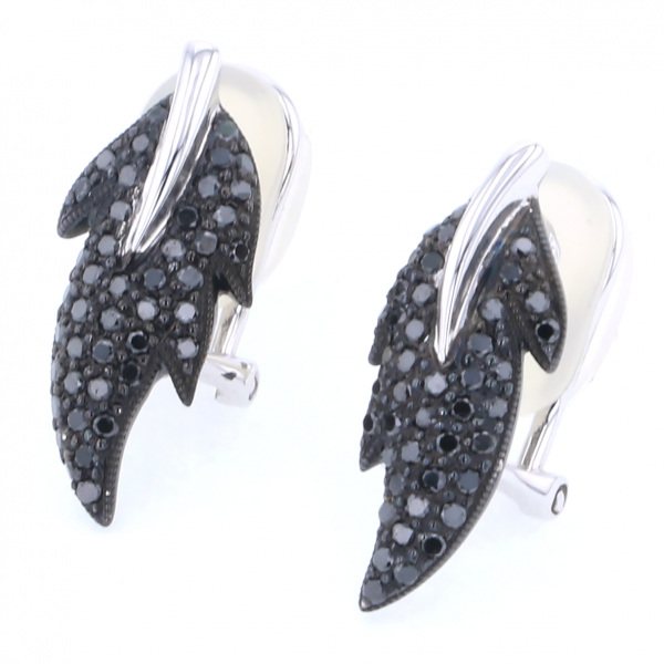 yukizakiselect ProperOther ユキザキセレクトジュエリー OTHER K18ホワイトゴールド ブラックダイヤモンド ピアス 