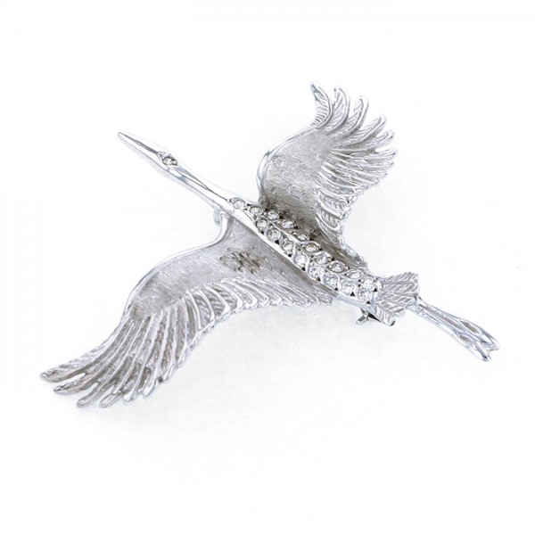 yukizakiselect ProperOther ユキザキセレクトジュエリー OTHER ホワイトゴールド ダイヤモンド ブローチ/ペンダントヘッド 鶴(ツル) 