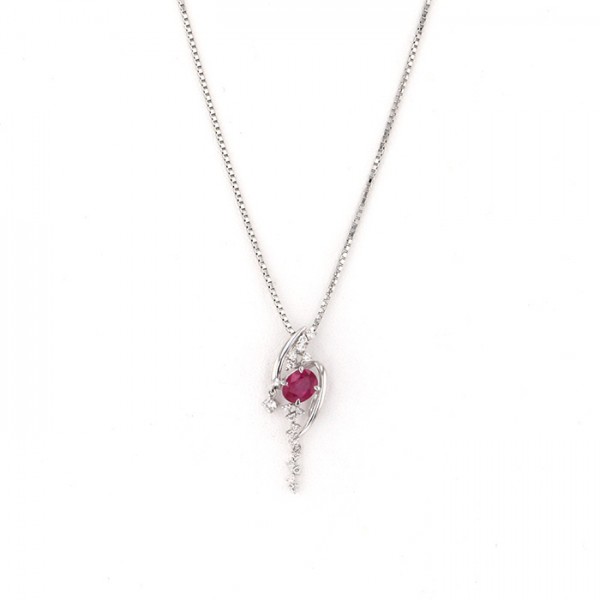 yukizakiselect ProperOther ユキザキセレクトジュエリー OTHER プラチナ ルビー ダイヤモンド ネックレス 