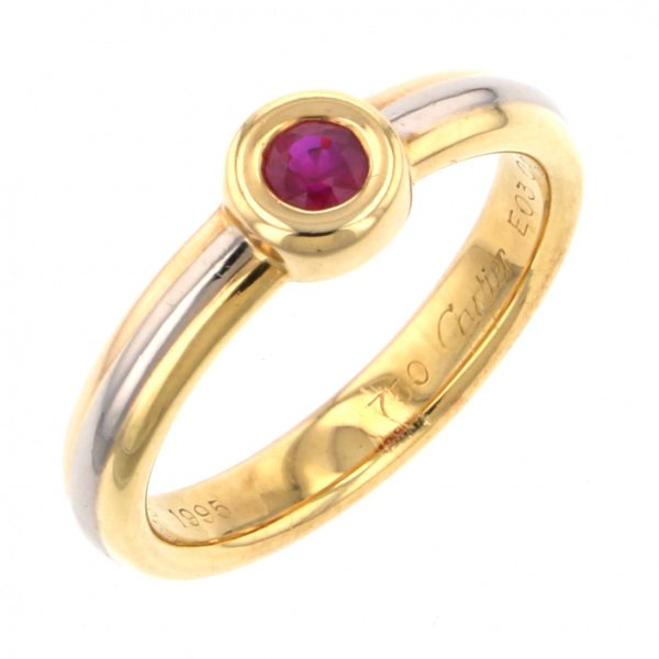 cartier other 까르띠에 쓰리 골드 루비 반지 