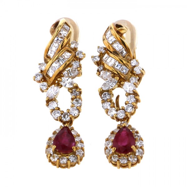 yukizakiselect ProperOther ユキザキセレクトジュエリー OTHER イエローゴールド ルビー ピアス 