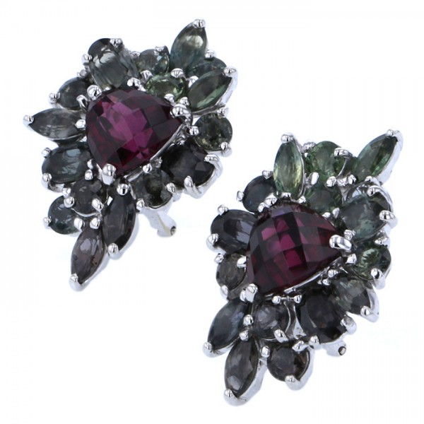 yukizakiselect ProperOther ユキザキセレクトジュエリー OTHER プラチナ ガーネット イヤリング 