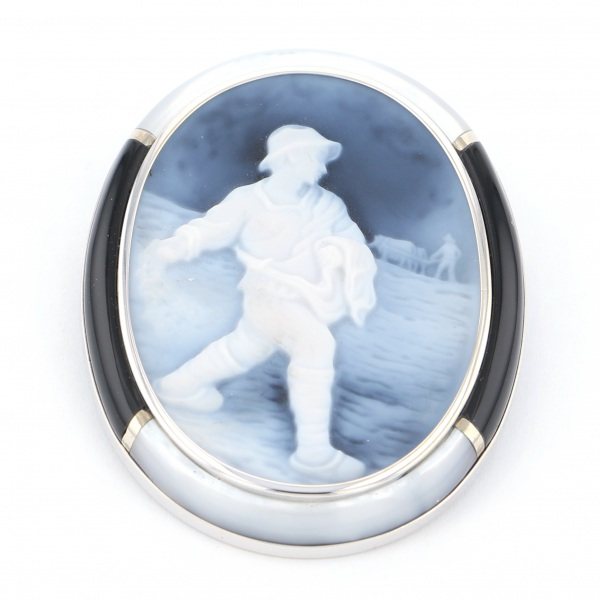 yukizakiselect ProperOther ユキザキセレクトジュエリー OTHER オニキス カメオ ブローチ 