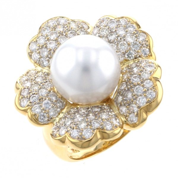 yukizakiselect pearl ユキザキセレクトジュエリー パール イエローゴールド ナンヨウパール リング 